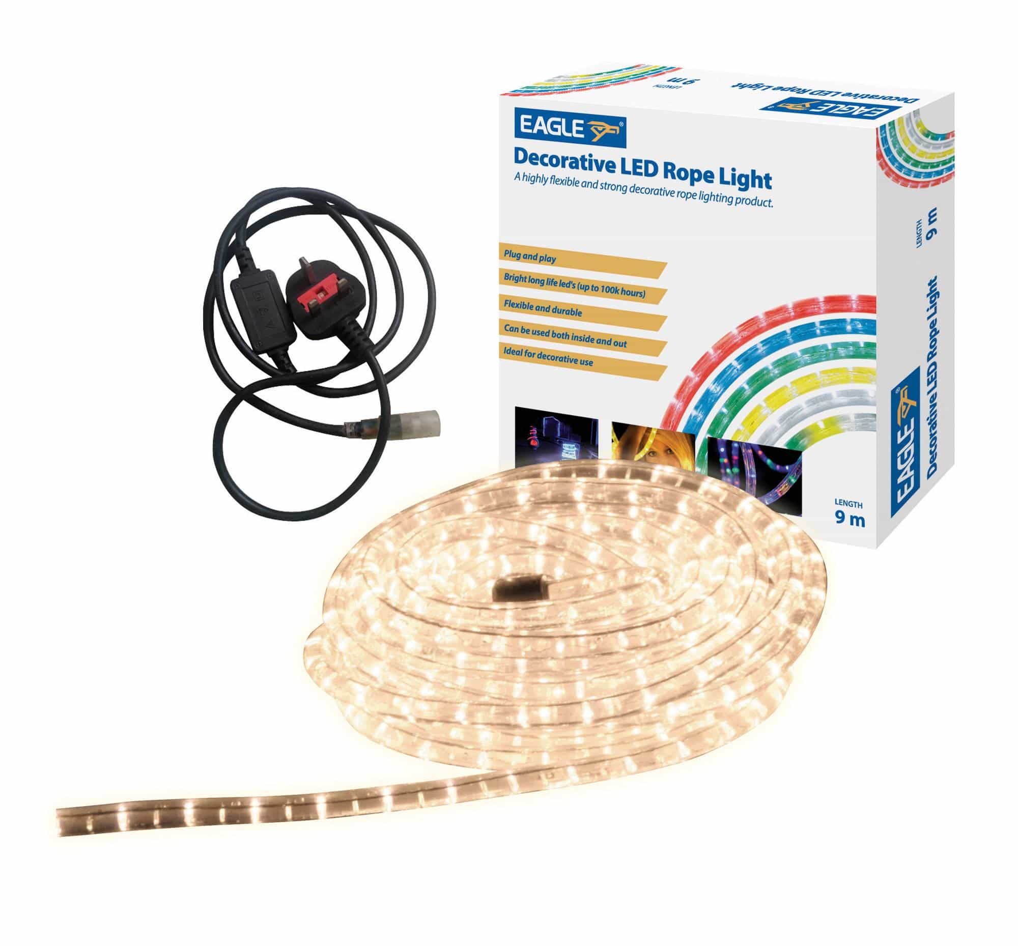 LED Rope Light Ice White per metre (45m Coil) (Eagle)