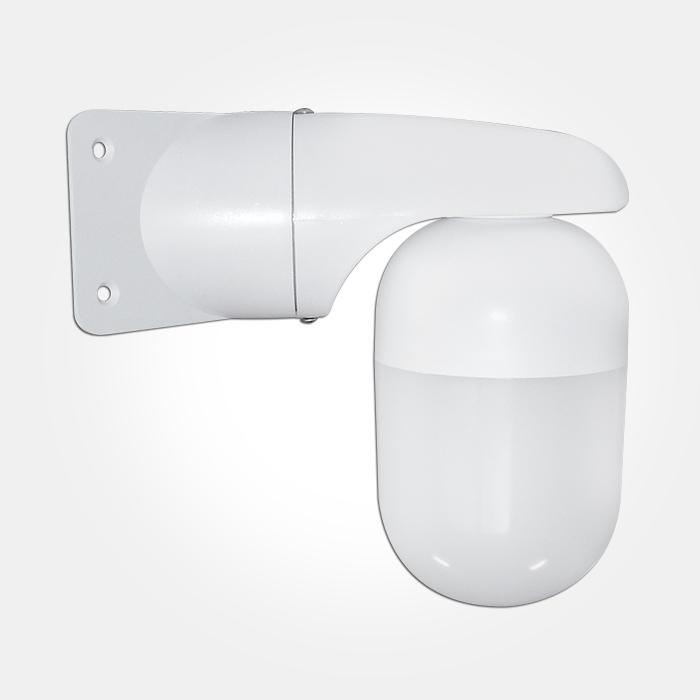 Eterna LED Well Glass Polycarbonate Fitting White c/w Corner Bracket 