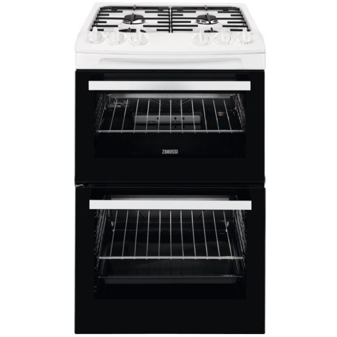 Zanussi ZCG4305WA 55cm Gas Double Cavity Cooker- White