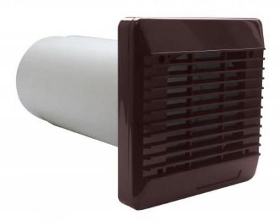 Envirovent High Rise Push Through Wall Kit Brown