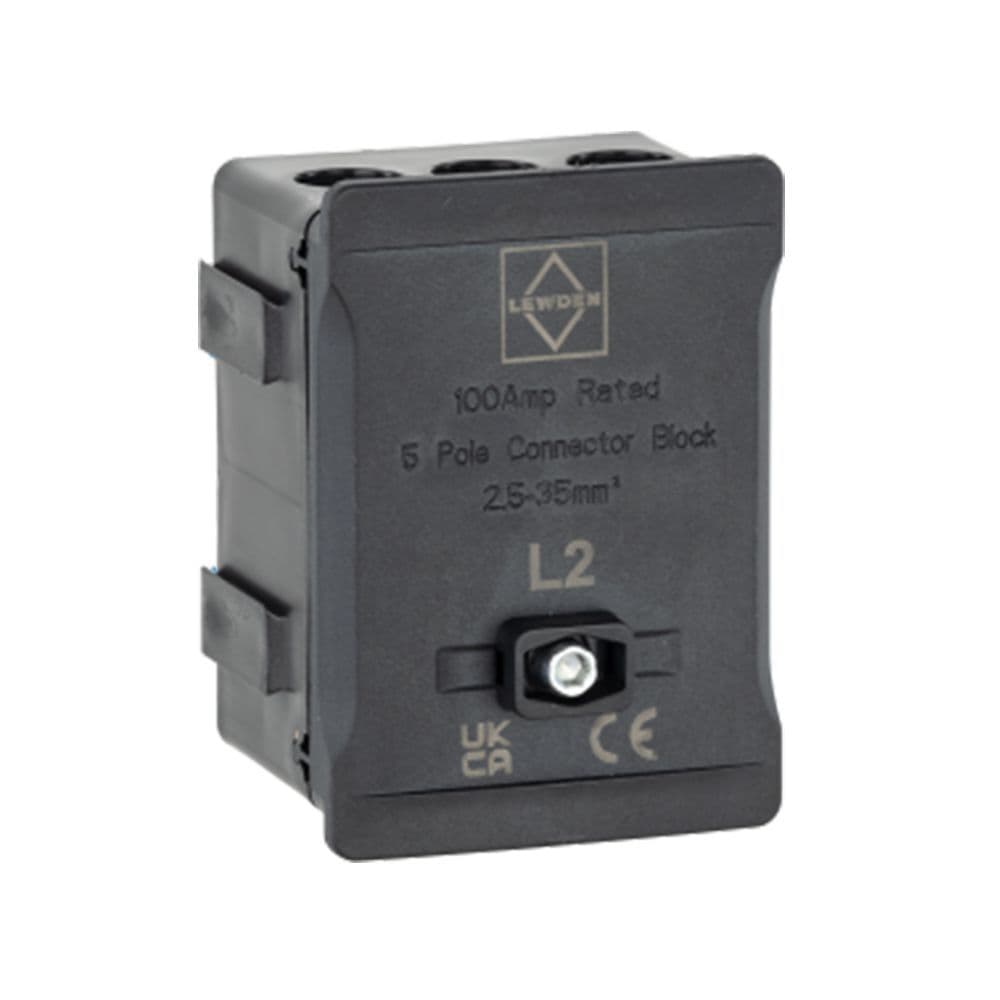 Lewden Distribution Terminal 100A 5 Way Black