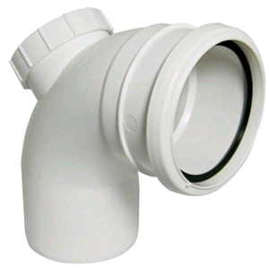 Floplast Soil Pipe 110mm 92 1/2deg Access Bend White