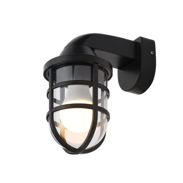 Forum Jura 1 x E27 ABS + PC Wall Light Black IP44