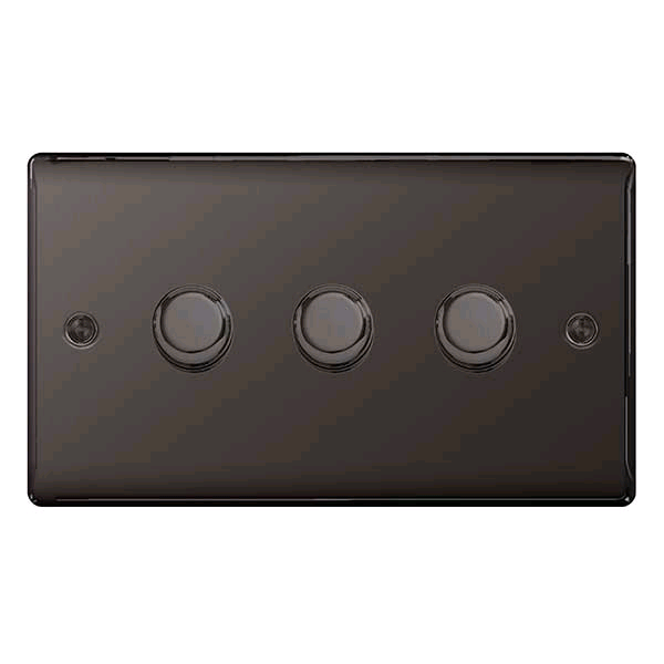 BG 3Gang 2way Dimmer in Black Nickel 