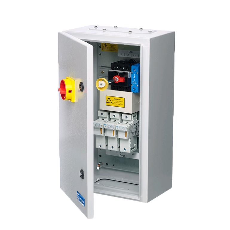 100A Enclosed 3P + Sw. Neutral Fused Switch