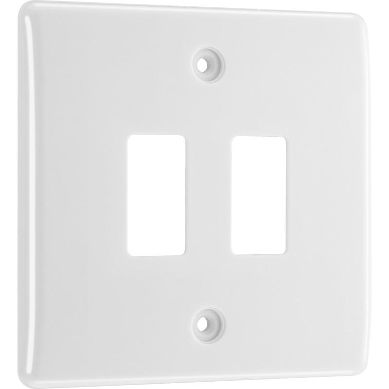 BG Grid 2G Front Plate White (New Type)