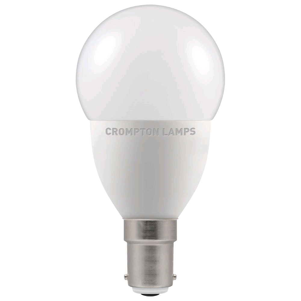 Crompton 5.5W LED SBC Opal Golf Ball Lamp WW Dimmable