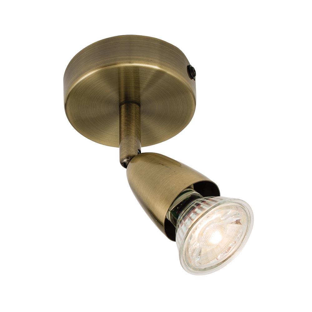 Saxby Amalfi 1Lt Spot Antique Brass 