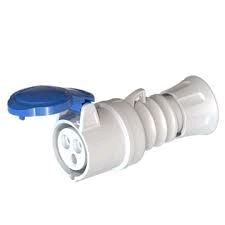 Gewiss 32a 240V 2P + E IP44/IP54 Inline Socket 