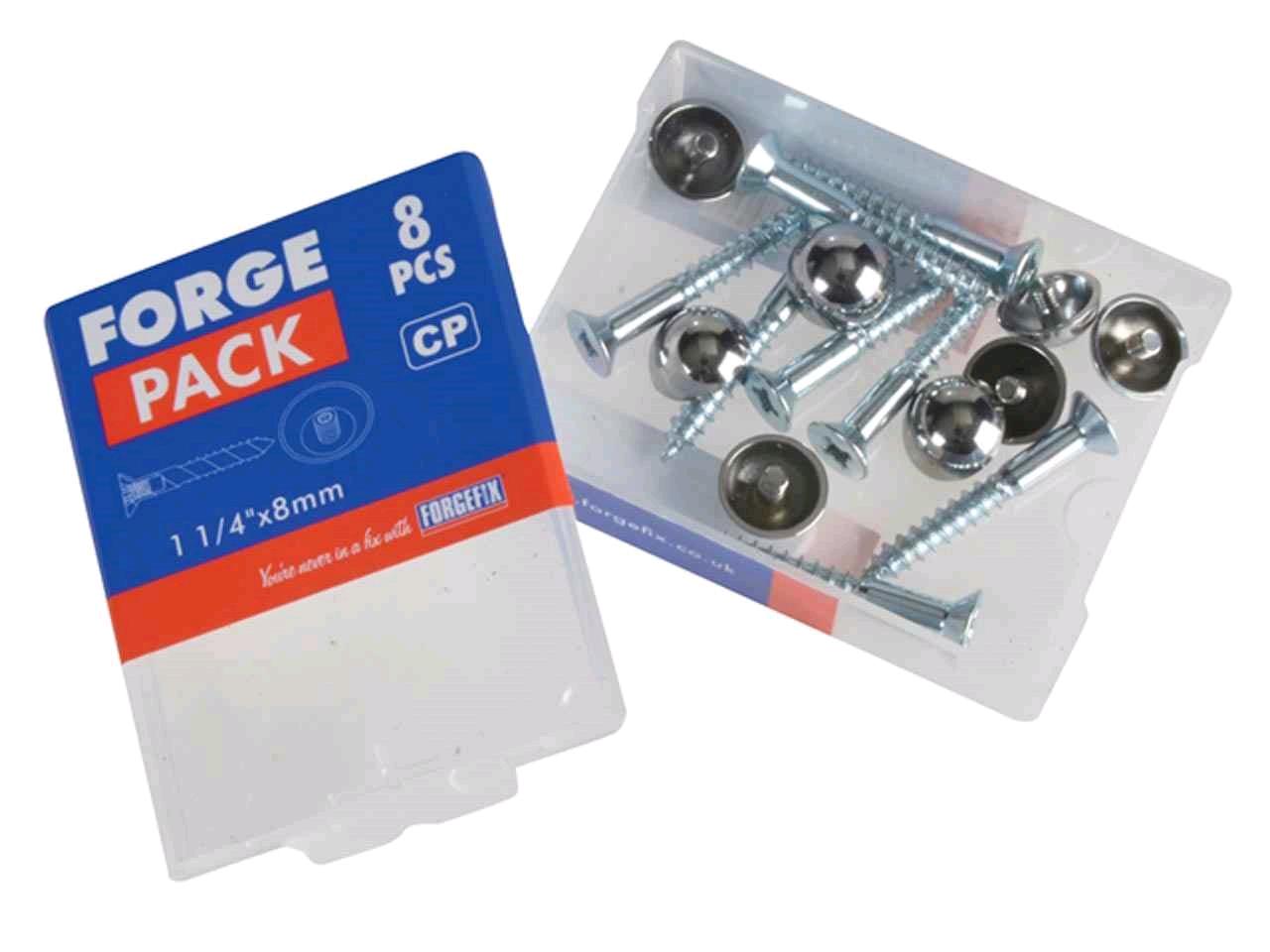 Forgefix Mirror Screw Zinc Plated 1 1/4