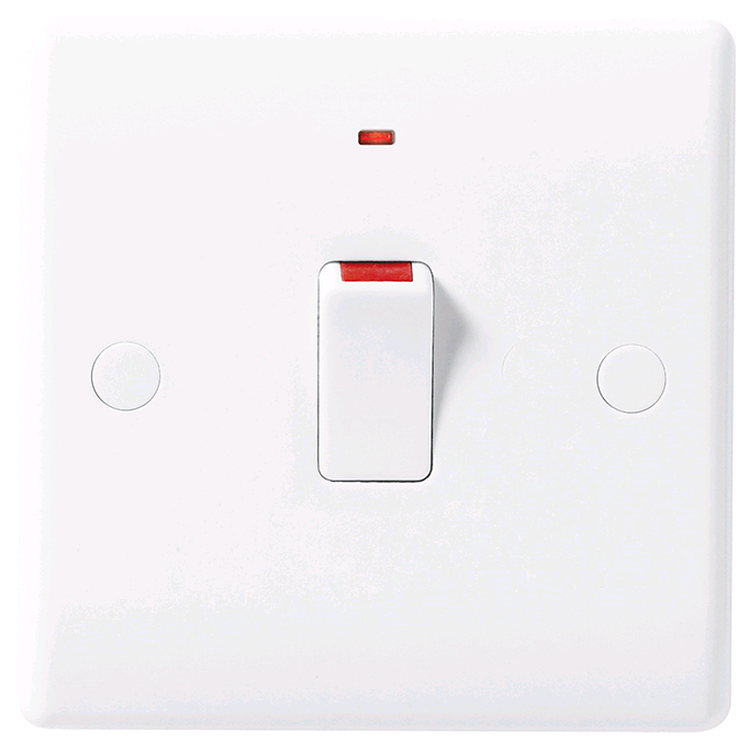 BG 20a Double Pole Switch With Neon