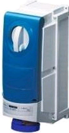 Gewiss 63a 204V 2P + N Vertical Interlocked Socket IP65 