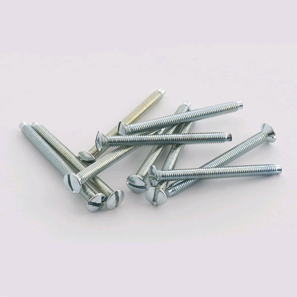 BG 38mm Fixing Screws Chrome + Steel Pack 10 Raised Head
