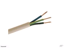 White Flex 0.5mm 3Core Round (per mtr)