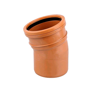 Underground 110mm 15deg Bend M/F Terracotta D167 SOIL 