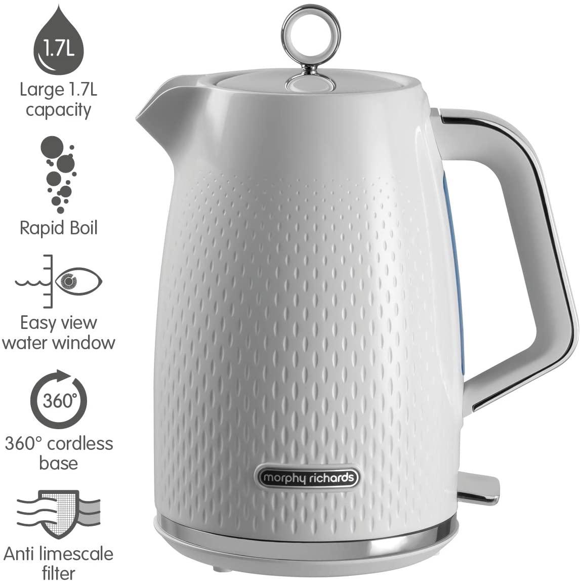 Morphy Richards 103012 Verve Jug  Kettle 3kW 1.7ltr in White