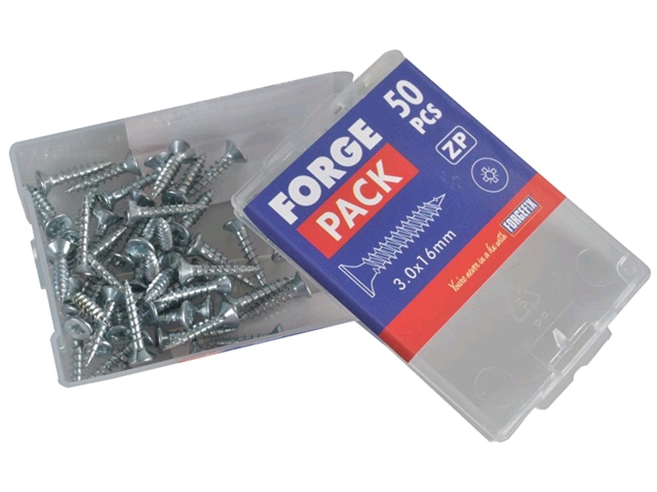 Forgefix M/P Screw 3.5 x 25mm (Pack) Zinc Plated 