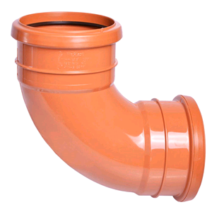 Underground 110mm Double Socket 87deg Bend Terracotta D561 SOIL