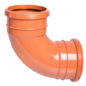 Underground 110mm Double Socket 87deg Bend Terracotta D561 SOIL 