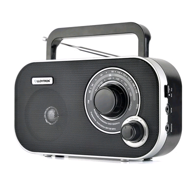 Lloytron 2 Band AC/DC Portable Radio Black