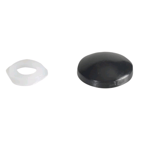Forgefix No. 6-8's Plastic Domed Cover Caps (Pack) Black 