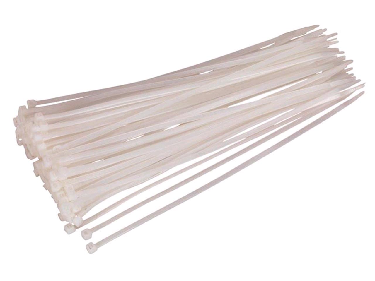 Niglon Cable Ties 200 x 4.8mm 9" White (Pack of 100) CT3N