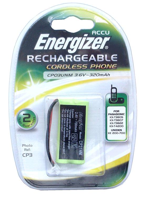 Energizer Cordless Telephone Battery Pack 2.4v 700mAH 