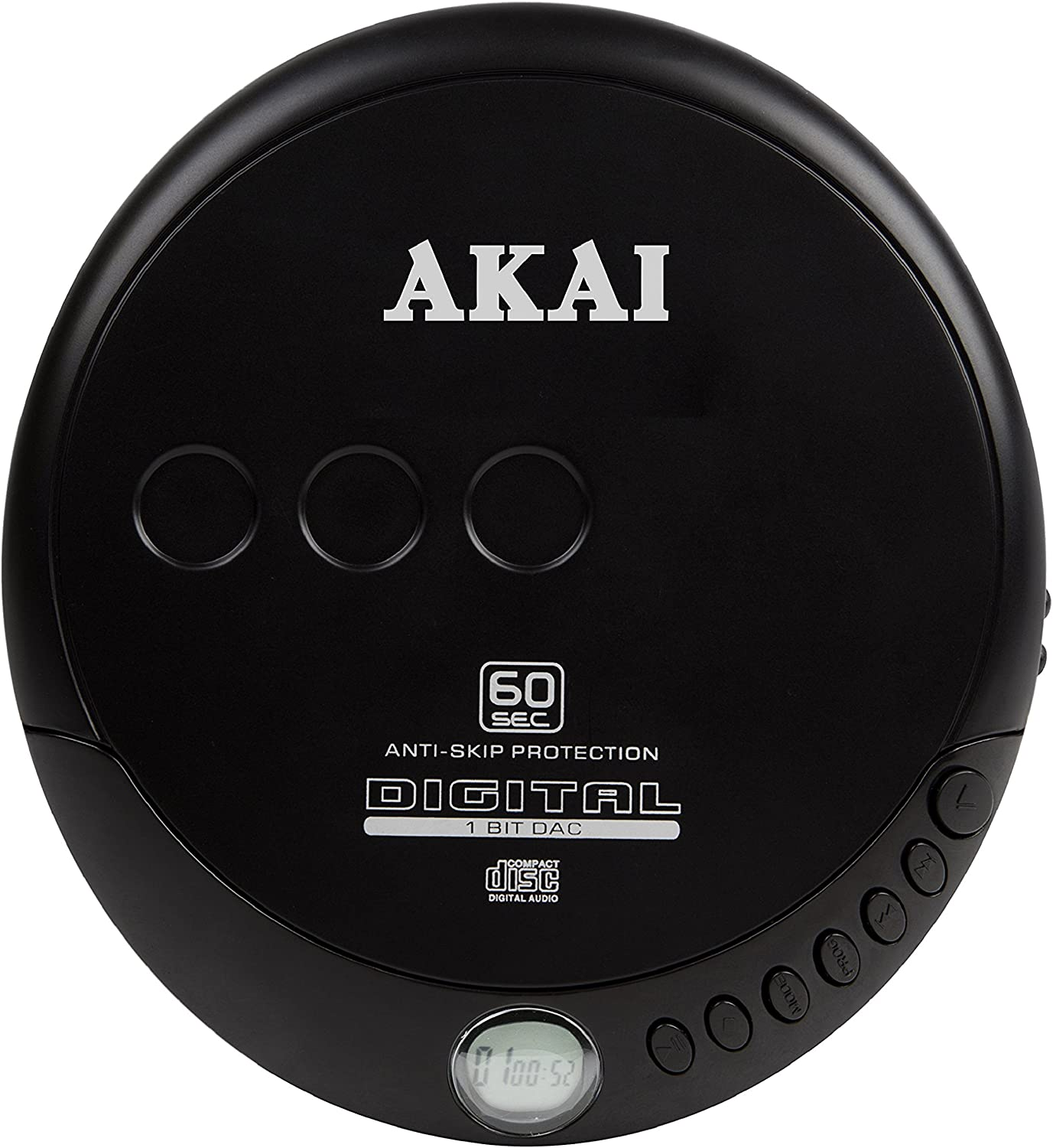 Akai Personal CD Player with Earphones Anti Skip Protection LCD Display 