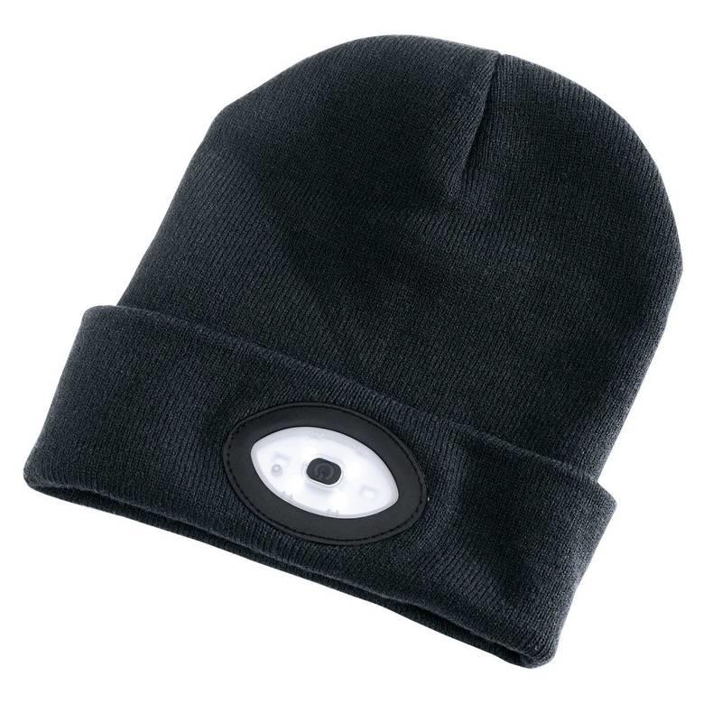 Draper Black Beanie Hat Torch Rechargeable 