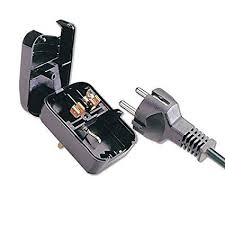 Schuko to UK Plug Adaptor Black 13A