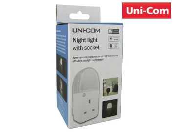 Uni-Com Plug Through Night Light White UNC62745