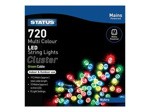 Status NYBRO720MMC6 720 Multi Coloured Indoor/Outdoor Mains Cluster LED Lights