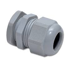 Niglon 20mm IP68 Domed Compression Gland Grey c/w Locknut