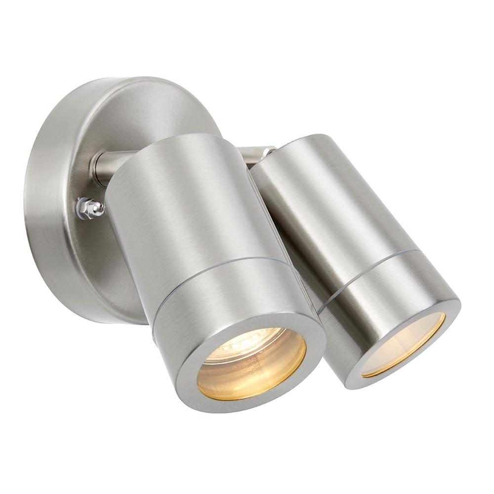 Saxby Atlantis Twin Wall IP65 Brushed Steel Fitting 