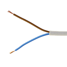 White Flex 0.5mm 2Core Flat (per mtr)