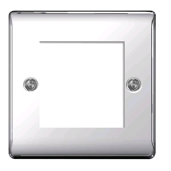 BG Euro Module Polished Chrome 2 Module Cover Plate