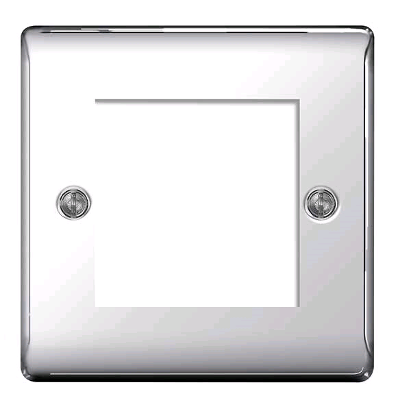 BG Euro Module Polished Chrome 2 Cover Plate 