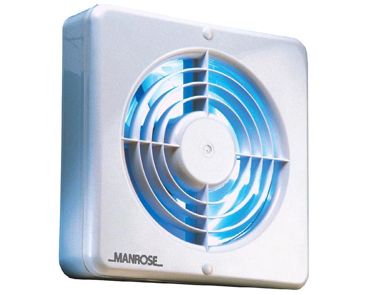 Manrose 6" 150mm Wall/Ceiling Quiet Fan Timer 