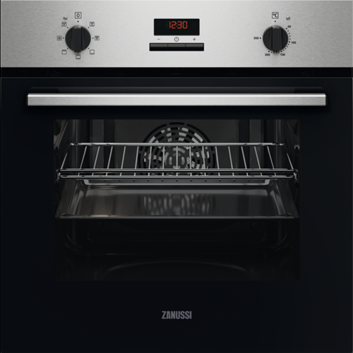 Zanussi ZOHXC2X2 59.4cm Built In Electric Single Oven - Anti-Fingerprint stainless steel
