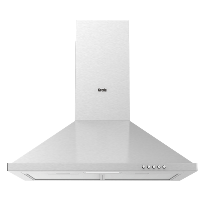 Creda C60CHX 60cm Chimney Hood Push button control Stainless Steel