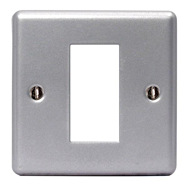 BG Euro Module 1 Gang Metal Clad Front Plate 