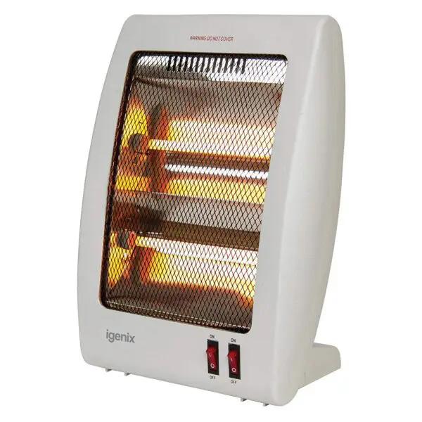 Igenix Electric Halogen Heater 2 Bar Quartz 800w White