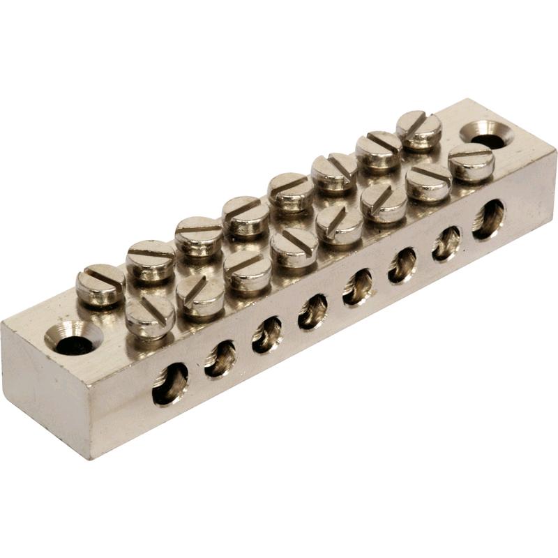 Niglon 8 way Earthing Bar 2 x 25mm + 6 x 16mm 