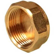 Brass 1 1/2" Blank Cap 