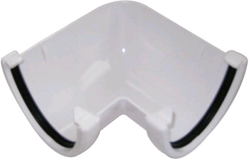 Floplast Hi-Cap 90° Angle Guttering White RAH1W