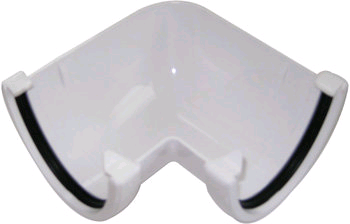 Floplast Hi-Cap 90 Angle Guttering White RAH1W 