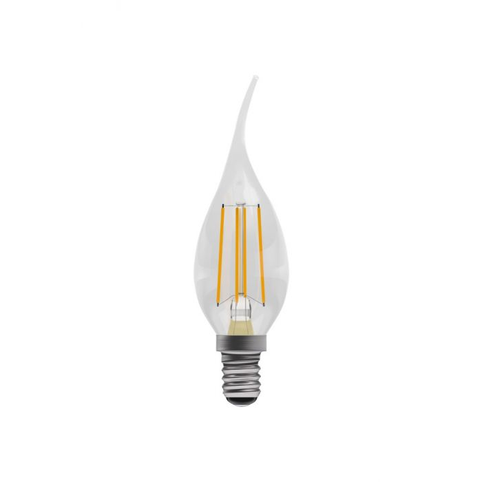 Bell 4W LED Filament Bent Tip - SES, Clear, 2700K