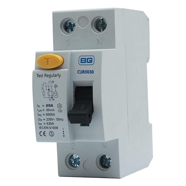 BG 80A 30mA Type A RCD DP