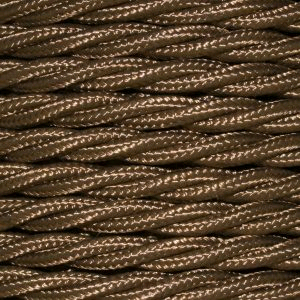 Cable 3 Core Twisted Braided 0.75mm Havana Gold