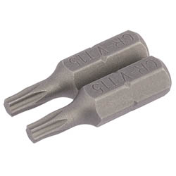 Draper TX-STAR Insert Bit 1/4" Hex, 25mm Long, T15 2pk